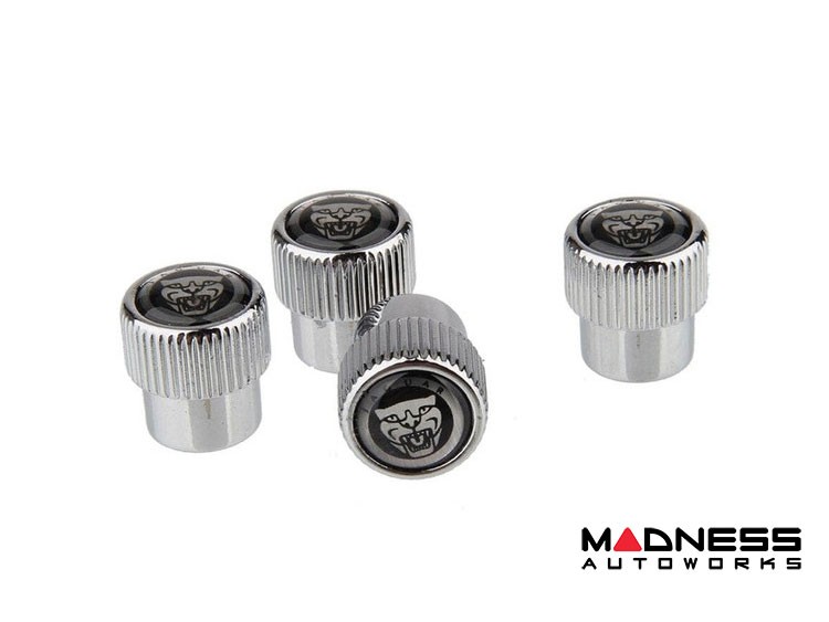 Jaguar Custom Valve Caps Roaring Jaguar Carbon Fiber